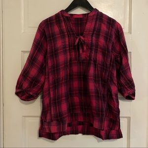 CP Shades Flannel Peasant Top